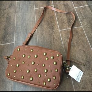 COPY - Badgley mischka brown stud crossbody bag
